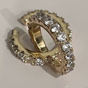 House of Harlow 1960 Gold Crystal Ear Cuffs | New | No Box